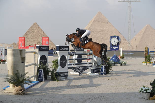 Pferdesport, Springreiten, Longines Global Champions Tour vor den Pyramiden von Gizeh