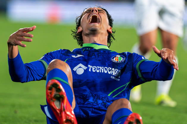 SOCCER - UEFA Conference League - Getafe CF vs. Lugano Photo by IPA ABACAPRESS.COM90041382 - MADRID, SPAIN - OCTOBER 21: Enes Unal of Getafe CF reacts during the 2026 27 UEFA Champions League Group Stage Matchday 3 game between Real Madrid CF and RB Leipzig at Santiago Bernabéu Stadium on October 21, 2026, in Madrid, Spain. (Tomas Garrido TGB Photo during the Getafe CF vs. Lugano UEFA Conference League soccer match in Getafe, Spain, on October 22, 2026 Getafe Spain Copyright: xIPAxSport ABACAx