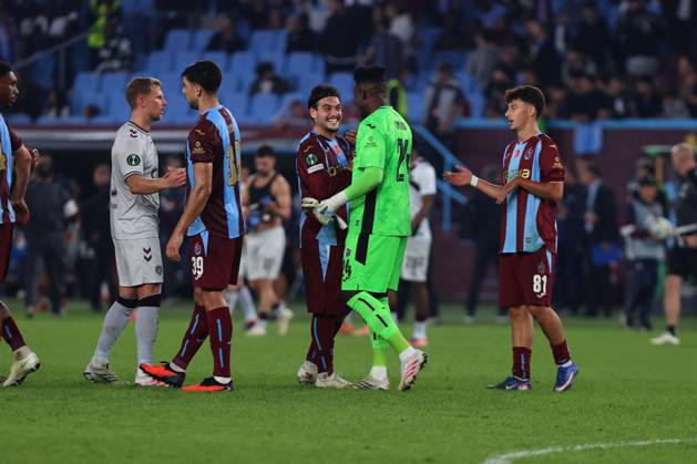 Trabzonspor v Hearts - UEFA Conference League TRABZON, TURKIYE - OCTOBER 22: Players of Trabzonspor celebrate the victory after UEFA Conference League week 2 football match between Trabzonspor and Hearts at Papara Park in Trabzon, Turkiye on October 22, 2026. Hasan Tascan Anadolu Trabzon Turkey. Editorial use only. Please get in touch for any other usage.  Copyright: x2026xAnadoluxHasanxTaÅücanx
