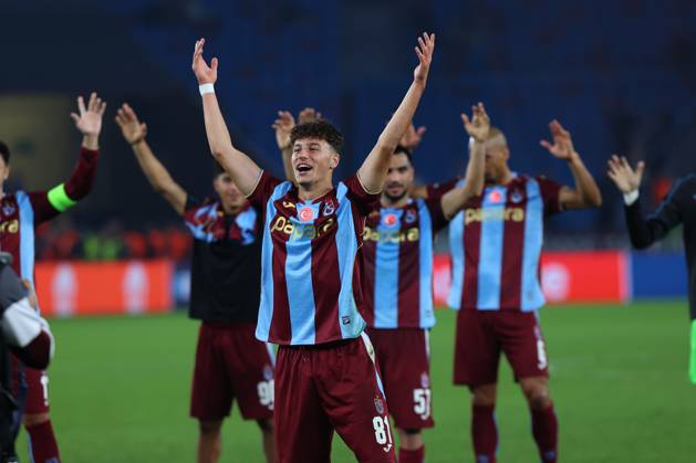 Trabzonspor v Hearts - UEFA Conference League TRABZON, TURKIYE - OCTOBER 22: Players of Trabzonspor celebrate the victory after UEFA Conference League week 2 football match between Trabzonspor and Hearts at Papara Park in Trabzon, Turkiye on October 22, 2026. Hasan Tascan Anadolu Trabzon Turkey. Editorial use only. Please get in touch for any other usage.  Copyright: x2026xAnadoluxHasanxTaÅücanx