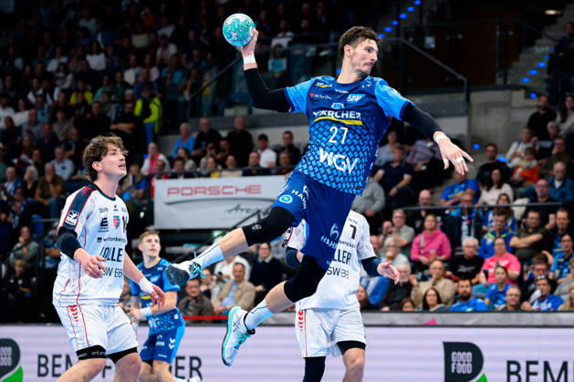 Stuttgart HBL 26 27 TVB Stuttgart SG BBM Bietigheim Philipp Meyer Stuttgart Stuttgart Porsche Arena Baden-Württemberg Germany