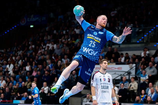 Stuttgart HBL 26 27 TVB Stuttgart SG BBM Bietigheim Patrick Zieker Stuttgart Stuttgart Porsche Arena Baden-Württemberg Germany