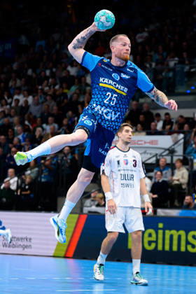Stuttgart HBL 26 27 TVB Stuttgart SG BBM Bietigheim Patrick Zieker Stuttgart Stuttgart Porsche Arena Baden-Württemberg Germany