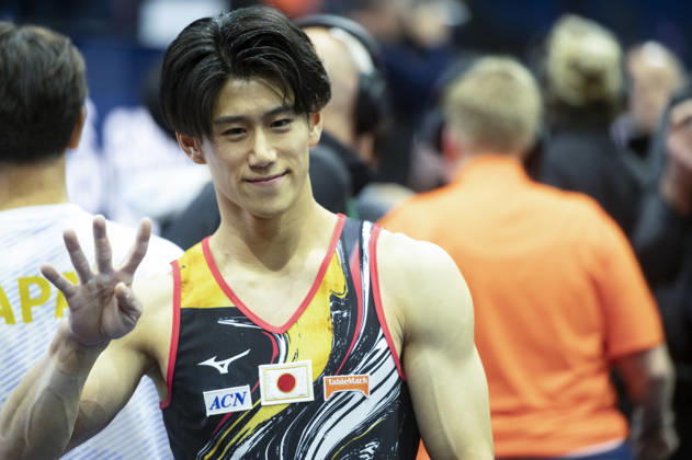Rotterdam The Netherlands 22nd October 2026 World Championships artistic gymnastics. Men™s allround competition Winner Daiki Hashimoto (JPN) happy with victory
