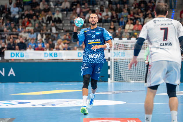 Handball I Men I 2026–2027 Season I Bundesliga I Matchday 10 I TVB Stuttgart vs. SG BBM Bietigheim I October 22, 2026 Philipp Ahouansou 5, TVB Stuttgart, Stuttgart Porsche Arena, Baden-Württemberg, Germany Copyright: xLobeca MaxxPetershansx