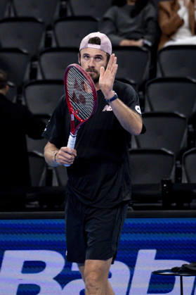 TENNIS : ATP, Tennis Herren 250 - Grand Prix Tennis AURA - Decines (France) 23 10 2026 Corentin MOUTET (FRA) vs Tommy PAUL (USA) during the tournament of the Auvergne Rhône-Alpes Grand Prix at the LDLC Arena in Décines on October 23, 2026. Photo Sandrine Thesillat PsNewZ  Copyright: xSandrinexTHESILLATx