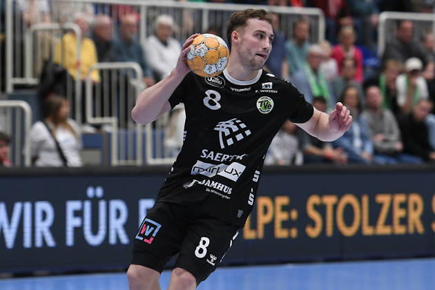 2nd Handball Bundesliga, Matchday 8: TuSEM Essen vs. TV Emsdetten on October 19, 2026, at Sportpark Am Hallo in Essen; Bjarne Budelmann, Emsdetten xRx