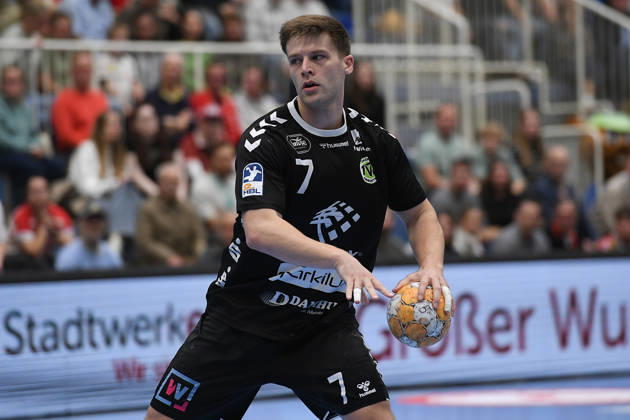 Handball Bundesliga, Matchday 8: TuSEM Essen vs. TV Emsdetten on October 19, 2026, at Sportpark Am Hallo in Essen. Yannick Terhaer, Emsdetten xRx