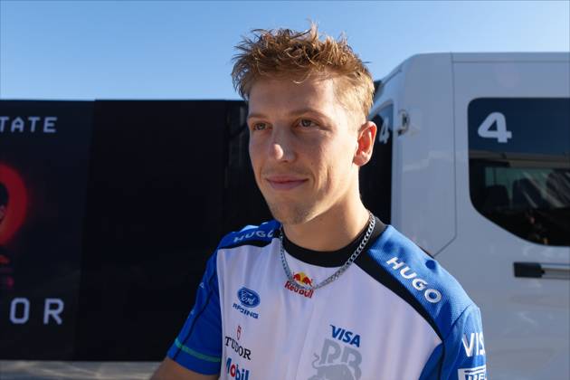 RECORD DATE NOT STATED 23rd October 2026; Circuit of the Americas, Austin, United States; Formula 1, United States Grand Prix, Free Practice Day; Liam Lawson (30) of New Zealand and Visa Cash App Racing Bulls Formula One Team enters the paddock BobxKupbens