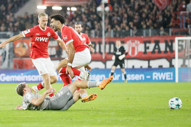 Soccer, 3rd Division, Matchday 11: Rot-Weiss Essen vs. Jahn Regensburg on October 23, 2026, at the Stadion an der Hafenstraße in Essen. Ekin Celebi, Rot-Weiss Essen