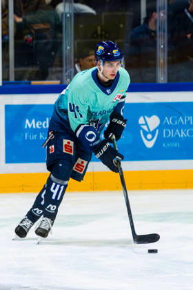 Kassel, Germany, October 22, 2026; DEL2 2026–2027, Game 11: Kassel Huskies vs. Blue Devils Weiden; Pictured: Lukas Jung, ECK Probonio Arena, Hesse Copyright: xFotostandx xKruczynskix