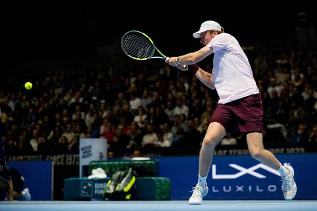 Alex Michelsen of the United States pictured in action during the European Open ATP, Tennis Herren tennis tournament in Brussels, on Friday 23 October 2026. This year s edition of the tournament is taking place from 17 to 25 October JASPERxJACOBS  x190775539x