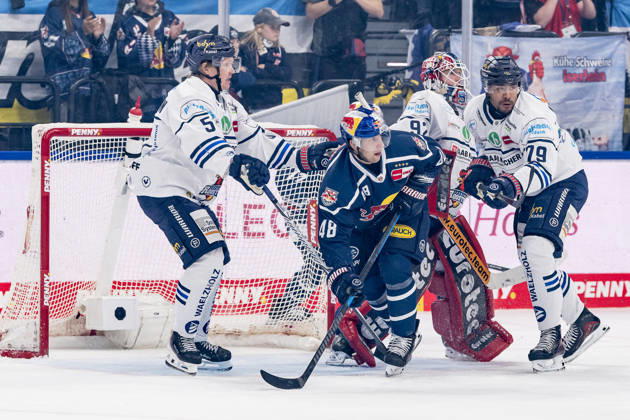 GER, EHC Red Bull Munich vs. Iserlohn Roosters, DEL, 2026–2027 Season, Matchday 11, October 23, 2026. Photo: HMB Media, Franz Feiner Copyright: HMBxMedia FranzxFeiner