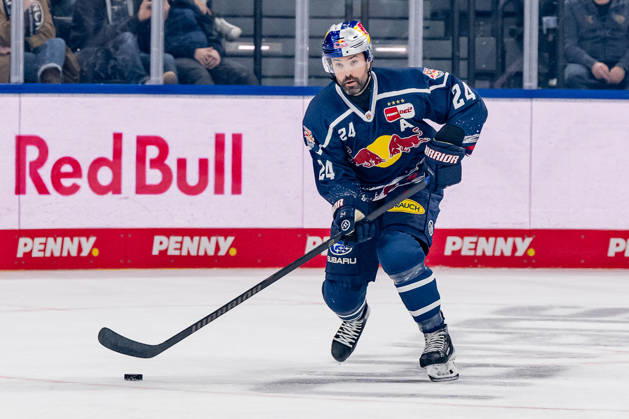 Ryan Murphy, EHC Red Bull Munich, 24 (GER), EHC Red Bull Munich vs. Iserlohn Roosters, DEL, 2026–2027 season, Matchday 11, October 23, 2026. Photo: HMB Media, Franz Feiner Copyright: HMBxMedia FranzxFeiner