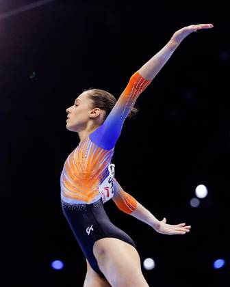 ROTTERDAM - Naomi Visser (NED) during the all-around final at the World Gymnastics Championships in Ahoy Rotterdam. IRIS VAN DEN BROEK ANP xVIxANPxSportx xxANPxIVx 573389409 originalFilename: 573389409