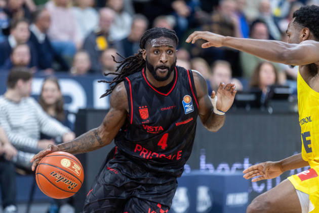 Oldenburg, Lower Saxony, Germany, October 23, 2026, Jordan Jones, BMA365 Bamberg Baskets, EWE Baskets Oldenburg vs. BMA365 Bamberg Baskets, Basketball 1, Basketball Bundesliga, 2026–2027 Season, Matchday 6, Grosse EWE Arena: EWE Baskets Oldenburg vs. BMA365 Bamberg Baskets www.andreas-burmann.de