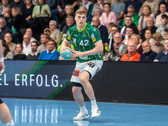 Martin Hanne, Frisch Auf Goeppingen, 42, in action; Frisch Auf Goeppingen vs. ThSV Eisenach, Handball, 1st Bundesliga, Men, 2026–2027 season, October 23, 2026, Frisch Auf Goeppingen vs. ThSV Eisenach, Handball, 1st Bundesliga, Men, 2026–2027 Season, October 23, 2026, Goeppingen Copyright: xEibner-Pressefoto MichaelxSchmidx EP_MST