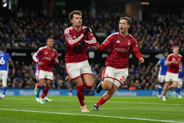 Neco Williams of Nottingham Forest celebrates their goal, 0-1 Ipswich Town v Nottingham Forest, Premier League, Football, Portman Road, Ipswich, UK - 23 Oct 2026Ipswich Portman Road United Kingdom EDITORIAL USE ONLY No use with unauthorised audio, video, data, fixture lists, club league logos or live services. Online in-match use limited to 120 images, no video emulation. No use in betting, games or single club league player publications.  Copyright: xJoexToth Shutterstockx 17231531j