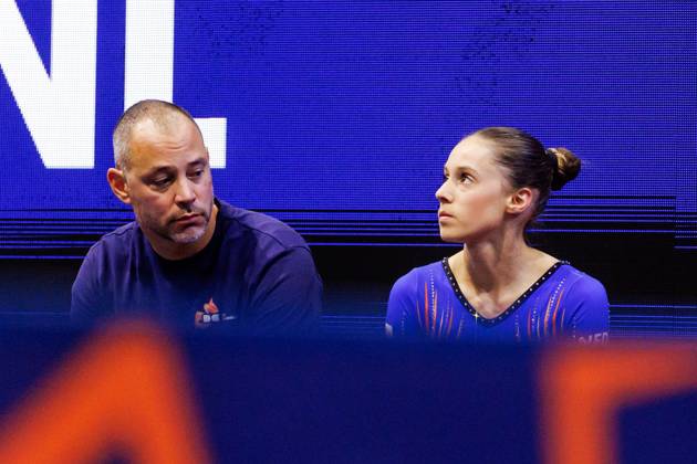 ROTTERDAM - Naomi Visser (NED) during the all-around final at the World Gymnastics Championships in Ahoy Rotterdam. IRIS VAN DEN BROEK ANP xVIxANPxSportx xxANPxIVx 573392911 originalFilename: 573392911
