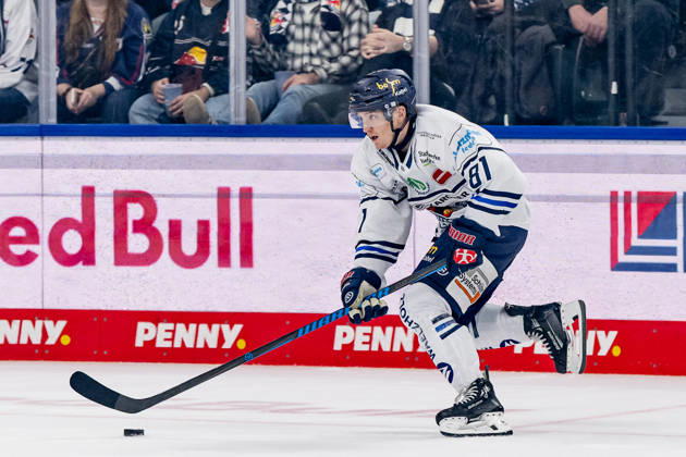 Mac Hollowell, Iserlohn Roosters, 81 GER, EHC Red Bull Munich vs. Iserlohn Roosters, DEL, 2026–2027 season, Matchday 11, October 23, 2026. Photo: HMB Media, Franz Feiner Copyright: HMBxMedia FranzxFeiner