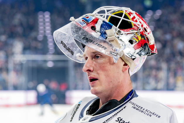 Andreas Jenike, goaltender, Iserlohn Roosters, 92, during a power break; portrait, GER, EHC Red Bull Munich vs. Iserlohn Roosters, DEL, 2026–2027 season, Matchday 11, October 23, 2026 Photo: HMB Media, Franz Feiner Copyright: HMBxMedia FranzxFeiner