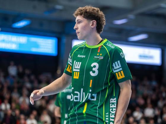 Micha Lang of Frisch Auf Goeppingen, No. 3, in his Bundesliga debut: Frisch Auf Goeppingen vs. ThSV Eisenach, Handball, Bundesliga 1, Men s, 2026–2027 season, October 23, 2026, Frisch Auf Goeppingen vs. ThSV Eisenach, Handball, 1st Bundesliga, Men, 2026–2027 season, October 23, 2026, Goeppingen Copyright: xEibner-Pressefoto MichaelxSchmidx EP_MST