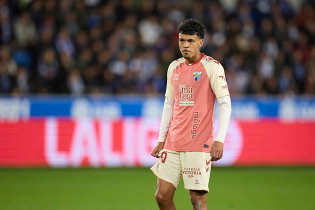 October 23, 2026, Vitoria, Alaba, Spain: Adam Aznou of Malaga CF looks on during the LaLiga EA Sports match between Deportivo Alaves and Malaga CF at Mendizorrotza on October 23, 2026, in Vitoria, Spain. Vitoria Spain - ZUMAa181 20261023_zaa_a181_009 Copyright: xRicardoxLarreinax