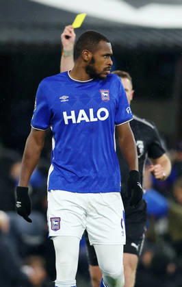 Ipswich, England, 23rd October 2026. A yellow card for Issa Diop of Ipswich Town during the Ipswich Town vs Nottingham Forest Premier League match at Portman Road, Ipswich. Picture credit should read: Paul Terry Sportimage EDITORIAL USE ONLY. No use with unauthorised audio, video, data, fixture lists, club league logos or live services. Online in-match use limited to 120 images, no video emulation. No use in betting, games or single club league player publications. SPI_029_PT_Ipswich_Forest SPI-5093-0030