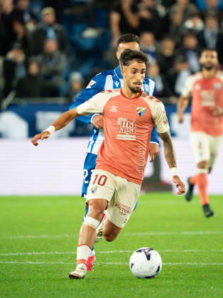ESP LaLiga EA Sports: Deportivo Alavés vs. Málaga CF — David Larrubia of Málaga during the LaLiga EA Sports match between Deportivo Alavés and Málaga CF, played at Mendizorroza Stadium in Vitoria-Gasteiz on October 23, 2026, in Spain. VITORIA-GASTEIZ, Spain. Soccer Copyright: xAgenciaxLOFx
