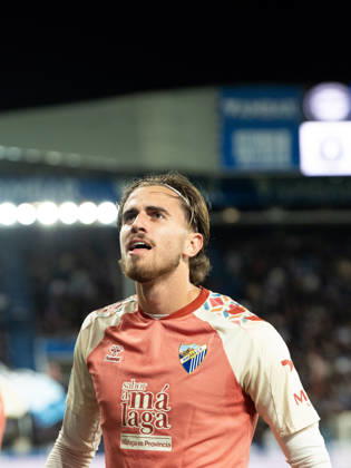 ESP LaLiga EA Sports: Deportivo Alavés vs. Málaga CF — Adrián Nino of Málaga scores a goal and celebrates during the LaLiga EA Sports match between Deportivo Alavés and Málaga CF, played at Mendizorroza Stadium in Vitoria-Gasteiz on October 23, 2026, in Spain. VITORIA-GASTEIZ, Spain — Soccer Copyright: xAgenciaxLOFx