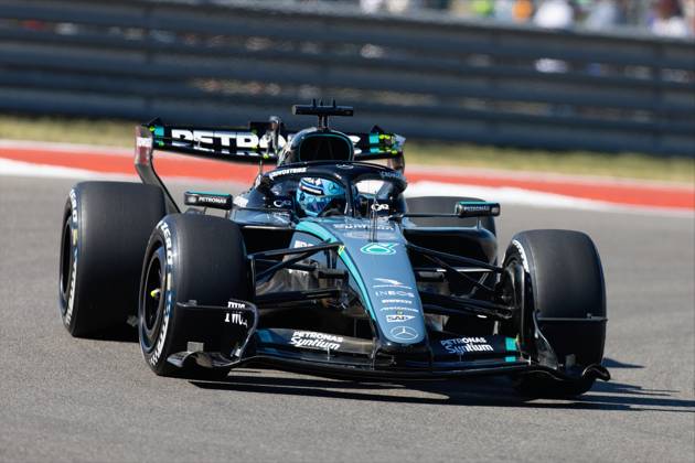 RECORD DATE NOT STATED 23rd October 2026; Circuit of the Americas, Austin, United States; Formula 1, United States Grand Prix, Free Practice Day; George Russell (63) of Great Britain and Mercedes-AMG PETRONAS Formula One Team during Free Practice 1 BobxKupbens