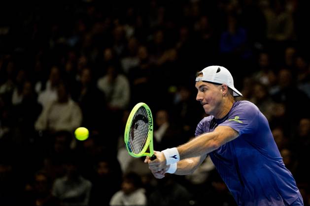 Jan-Lennard Struff of Germany pictured in action during the European Open ATP, Tennis Herren tennis tournament in Brussels, on Friday 23 October 2026. This year s edition of the tournament is taking place from 17 to 25 October JASPERxJACOBS  x190797842x