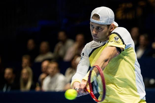 Zizou Bergs of Belgium pictured in action during the European Open ATP, Tennis Herren tennis tournament in Brussels, on Friday 23 October 2026. This year s edition of the tournament is taking place from 17 to 25 October JASPERxJACOBS  x190798194x