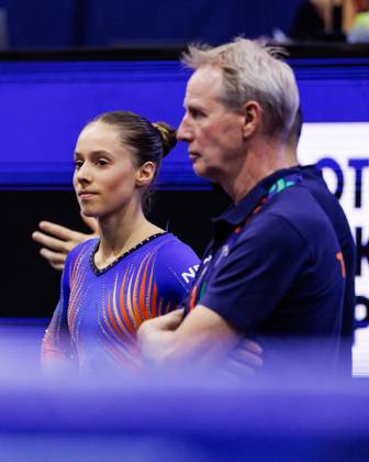 ROTTERDAM - Naomi Visser (NED) during the all-around final at the World Gymnastics Championships in Ahoy Rotterdam. IRIS VAN DEN BROEK ANP xVIxANPxSportx xxANPxIVx 573403118 originalFilename: 573403118