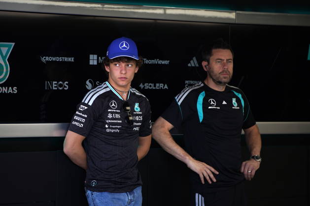 Formula One United States Grand Prix - Practice sessions Mercedes driver Andrea Kimi Antonelli of Italy waits in the garage before the start of practice session 1 for the Formula One United States Grand Prix, in Austin, Texas, USA, 23 October 2026. The 2026 Formula 1 United States Grand Prix is held at the Circuit of the Americas on 25 October. AUSTIN United States  Copyright: xDUSTINxSAFRANEKx