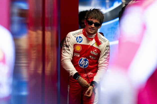 Monaco s Formula One driver Charles Leclerc of Scuderia Ferrari is seen following the third free practice session of the Formula One United States Grand Prix at the Circuit of the Americas in Austin, Texas on Friday, October 23, 2026.  AUS2026102370 GREGxNASH