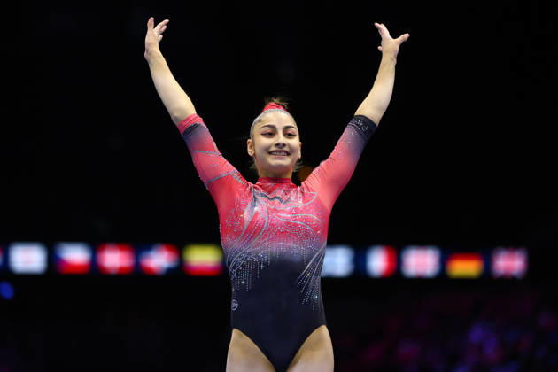 October 23, 2026, Rotterdam, Zuid-Holland, Netherlands: LIUDMILA ROSHCHINA of Team Russia competes on the Balance Beam during the Women s All-Around Final of the 54th Artistic Gymnastics World Championships at the Ahoy Arena in Rotterdam, Netherlands. Rotterdam Netherlands - ZUMAc179 20261023_zep_c179_205 Copyright: xMickaelxChavetx