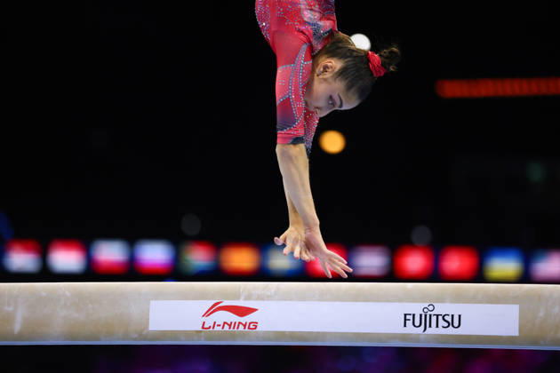 October 23, 2026, Rotterdam, Zuid-Holland, Netherlands: LIUDMILA ROSHCHINA of Team Russia competes on the Balance Beam during the Women s All-Around Final of the 54th Artistic Gymnastics World Championships at the Ahoy Arena in Rotterdam, Netherlands. Rotterdam Netherlands - ZUMAc179 20261023_zep_c179_206 Copyright: xMickaelxChavetx