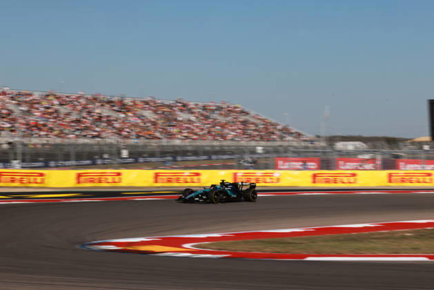 F1 Grand Prix Of USA - FP2 George Russell drives during the second of three practice sessions, FP2, ahead of the Formula 1 MSC Cruises United States Grand Prix at Circuit of the Americas in Austin, Texas, United States, on October 23, 2026. Austin, Texas United States  Copyright: xReginaldxMathalonex originalFilename:mathalone-notitle261023_np0ge.jpg
