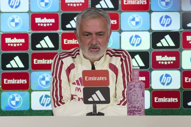 October 24, 2026, Madrid, Spain: Coach Jose Mourinho (Real Madrid CF) attends a press conference, PK, Pressekonferenz on the eve of the LaLiga EA SPORTS 2026 2027 match between FC Barcelona, Barca and Real Madrid CF..Real Madrid CF is holding a press conference ahead of its tenth LaLiga game. LaLiga EA SPORTS 2026 2027 - Real Madrid CF Press Conference In Madrid, Spain - 24 Oct 2026  - ZUMAs197 20261024_aaa_s197_018 Copyright: xFedericoxTitonex