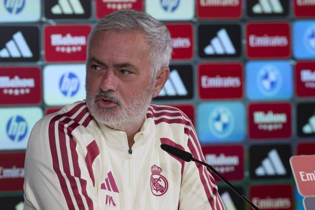 LaLiga EA SPORTS 2026 2027 - Real Madrid CF press conference, PK, Pressekonferenz in Madrid, Spain - 24 Oct 2026 Coach Jose Mourinho (Real Madrid CF) attends a press conference on the eve of the LaLiga EA SPORTS 2026 2027 match between FC Barcelona, Barca and Real Madrid CF. Real Madrid CF is holding a press conference ahead of its tenth LaLiga game. Madrid Spain Copyright: xFedericoxTitonex xSOPAxImagesx Federico-Titone-1461181