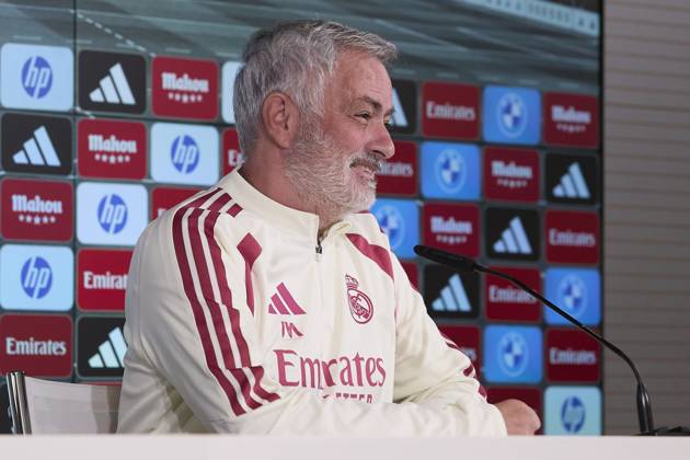 LaLiga EA SPORTS 2026 2027 - Real Madrid CF press conference, PK, Pressekonferenz in Madrid, Spain - 24 Oct 2026 Coach Jose Mourinho (Real Madrid CF) attends a press conference on the eve of the LaLiga EA SPORTS 2026 2027 match between FC Barcelona, Barca and Real Madrid CF. Real Madrid CF is holding a press conference ahead of its tenth LaLiga game. Madrid Spain Copyright: xFedericoxTitonex xSOPAxImagesx Federico-Titone-1461186