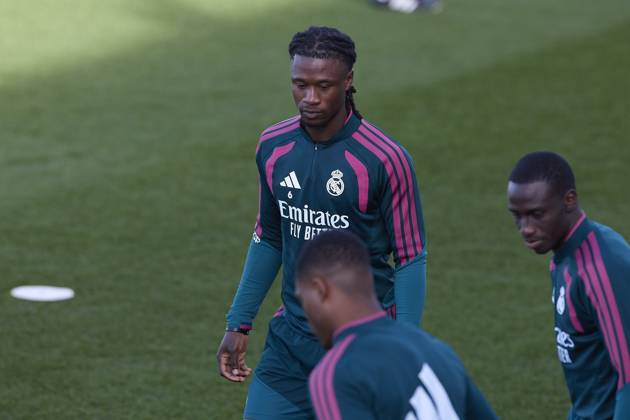 October 24, 2026, Madrid, Spain: Eduardo Camavinga (Real Madrid CF) is seen in action during a training session on the eve of the LaLiga EA SPORTS 2026 2027 match between FC Barcelona, Barca and Real Madrid CF..Real Madrid CF is holding its final training session ahead of its tenth LaLiga game. Madrid Spain - ZUMAs197 20261024_aaa_s197_044 Copyright: xFedericoxTitonex