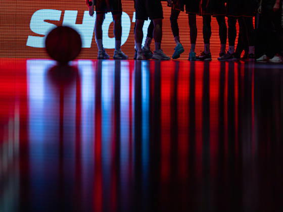 EWE Baskets Oldenburg facing off against Bamberg Baskets, the Bamberg Baskets team during halftime, team meeting, stock photo of EWE Baskets Oldenburg vs. Bamberg Baskets, basketball, BBL, October 23, 2026, Oldenburg Copyright: xEibner-Pressefotox EP_EER