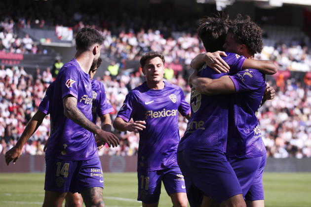 Rayo Vallecano vs. Espanyol, La Liga EA Sports 2026, October 24, 2026, Vallecas Stadium, Madrid, Spain Federico Redondo Solari of Elche celebrates his goal during the La Liga EA Sports match between Rayo Vallecano and Elche CF at Vallecas Stadium on October 24, 2026, in Madrid, Spain Madrid Vallecas Stadium Madrid Spain Copyright: xAlejandroxMatiasxAcostax