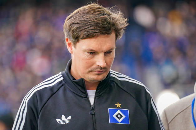 German Soccer Bundesliga 2026–2027, Matchday 7: SC Paderborn vs. Hamburger SV at Home Deluxe Arena in Paderborn; Merlin Polzin, Coach; Hamburger SV: Facial Expressions, Emotions Copyright: xJOERANxSTEINSIEKx