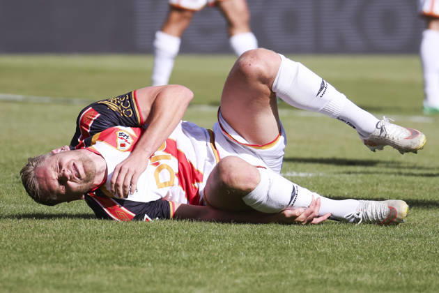 Rayo Vallecano vs. Espanyol, La Liga EA Sports 2026, October 24, 2026, Vallecas Stadium, Madrid, Spain Alemao of Rayo Vallecano is on the ground during the La Liga EA Sports match between Rayo Vallecano and Elche CF at Vallecas Stadium on October 24, 2026, in Madrid, Spain Madrid Vallecas Stadium Madrid Spain Copyright: xAlejandroxMatiasxAcostax