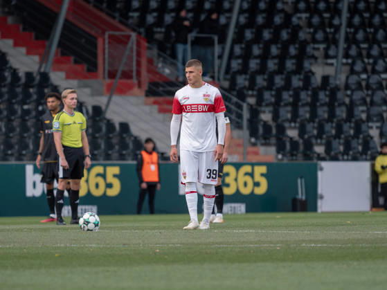 Enis Redzepi, VfB Stuttgart II, 39 Kickoff GER, Soccer, VfB Stuttgart II vs. Alemannia Aachen, 3rd Division, Matchday 11, Aspach, 2026–2027 Season, October 24, 2026, Germany, Soccer, VfB Stuttgart II vs. Alemannia Aachen, 3rd Division, Matchday 11, Aspach, 2026–2027 season, October 24, 2026, Aspach Copyright: xCarstenxSchweringx EP_CSG