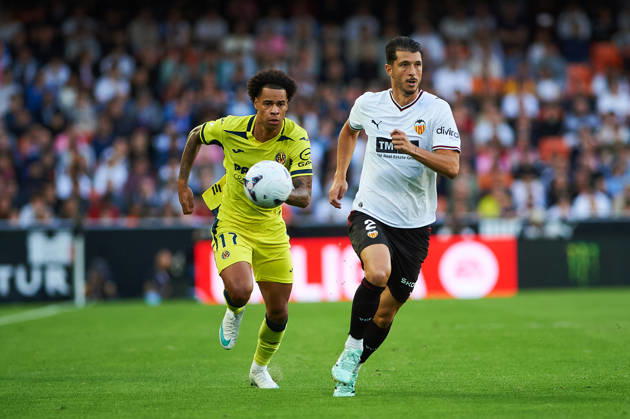 Guido Rodriguez of Valencia CF during the LaLiga EA Sports match between Valencia CF and Villarreal CF at Mestalla on October 24, 2026, in Valencia, Spain