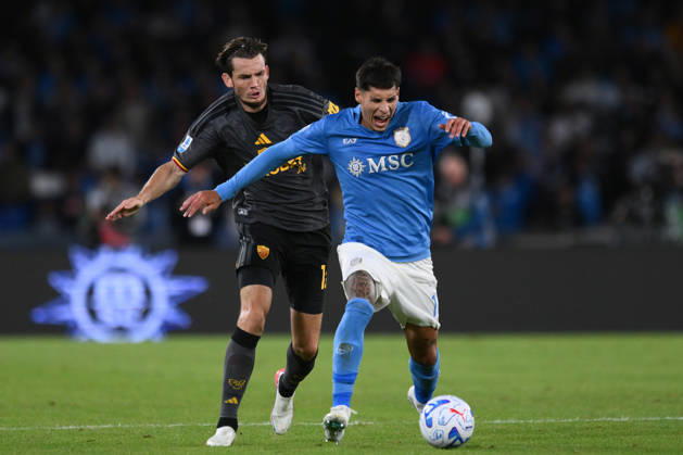 Ni Napoli 24 10 2026 - campionato di calcio serie A Napoli-Roma foto Nicola Ianuale Image nella foto: Mathias Olivera-Marten de Roon 